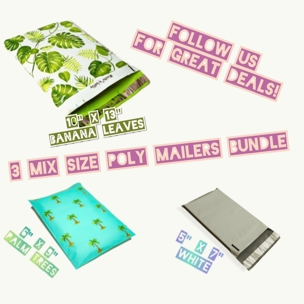 70 Mix Size Poly Mailer Bundle (5x7, 6x9 …